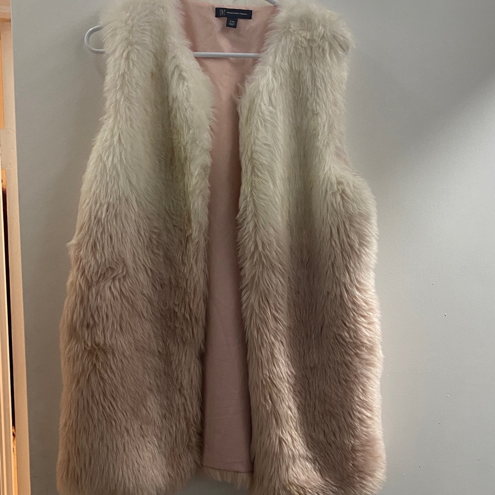 INC International Concepts Cream Teddy Jacket